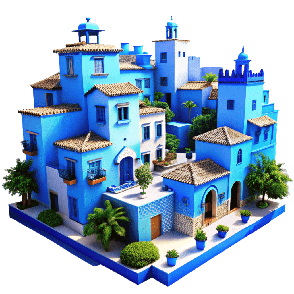 Chefchaouen 3D Model, Morocco eVisa